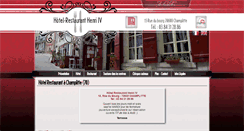 Desktop Screenshot of hotelrestauranthenri4.com